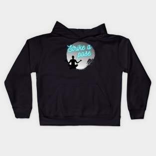 Meditation Pose in the Moonlight Kids Hoodie